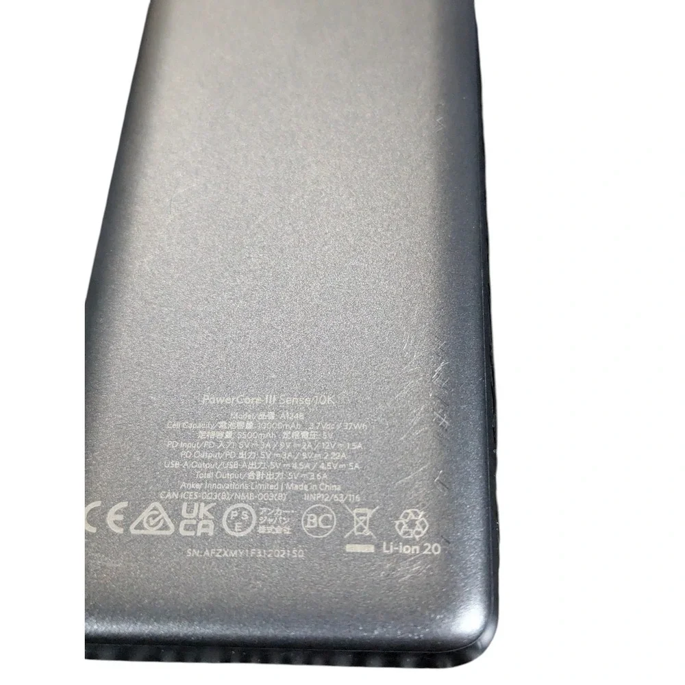 Aa9U‎ Anker 10000 mAh Fast Charge Power Bank Dual USB, USB-C - A1248 Slim Design